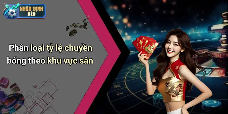 Phân loại tỷ lệ chuyền bóng theo khu vực sân