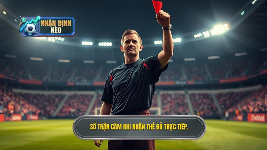 2. Số trận cấm khi nhận thẻ đỏ trực tiếp.