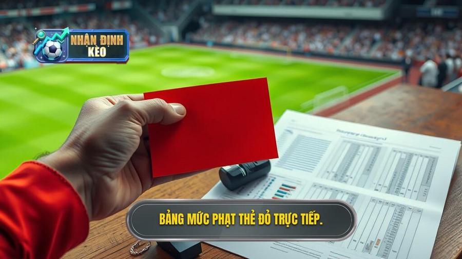 3. Bảng mức phạt thẻ đỏ trực tiếp.