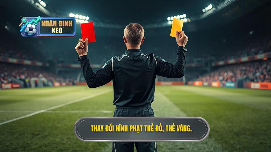 3. Thay đổi hình phạt thẻ đỏ, thẻ vàng.